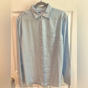 Old Navy Men’s Classic Fit Linen-Blend Shirt Size M
